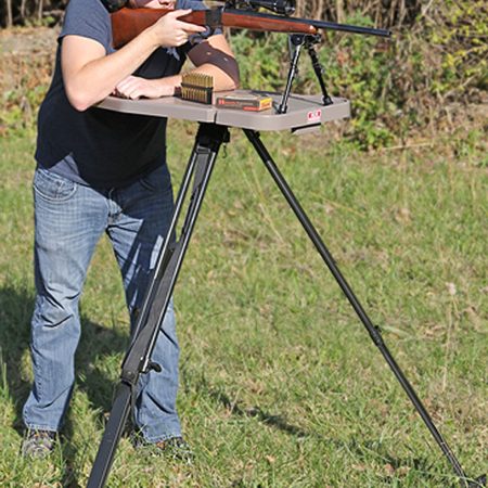 MTM Case-Gard HLST Hi-Low Shooting Table Black/FDE 18"-55" High