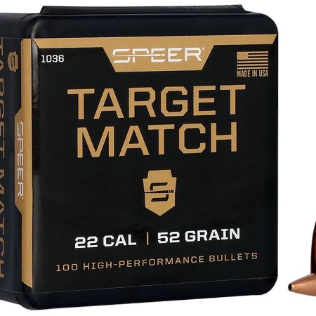 Speer 1036 Rifle Plinking Target Match .224 52 gr Hollow Point Boat Tail