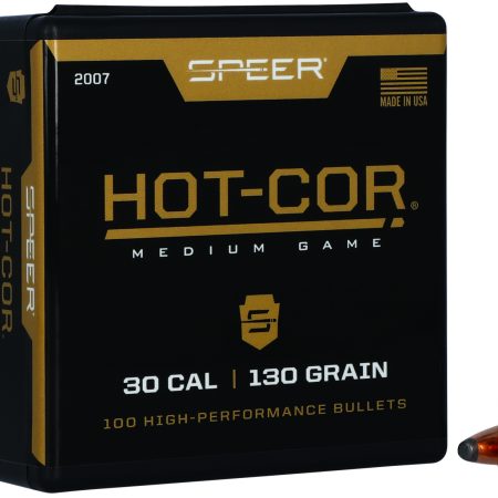 Speer 2007 Hot-Cor 30Cal 130gr Soft Point Flat Nose 100 Per Box/5 Case