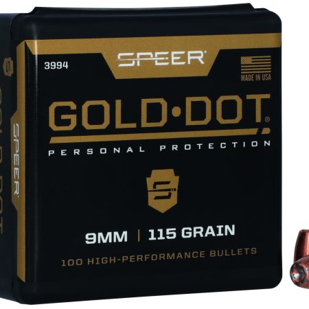 Speer 3994 Gold Dot Personal Protection 9mm 115gr Hollow Point 100 Per Box/5 Case