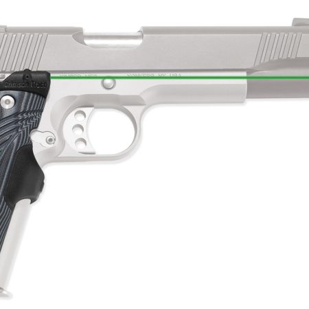 Crimson Trace 0155201 Lasergrips Master Series Fits 1911 Full-Size, Green Laser Black/Gray G10