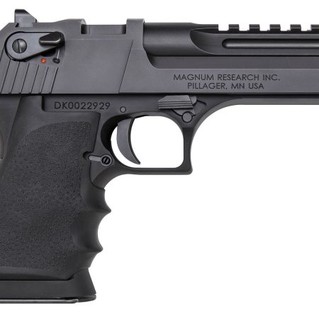 Magnum Research DE357L5IMB Desert Eagle L5 357 Mag 5" with Muzzle Brake 9+1 Black Hardcoat Anodized Aluminum Frame Black Carbon Steel Slide Black Hogue Wraparound Rubber Grip
