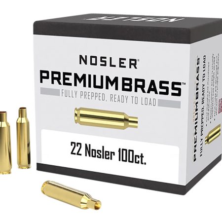 Nosler 10067 Premium Brass Unprimed Cases 22Nosler Rifle Brass 100/Box