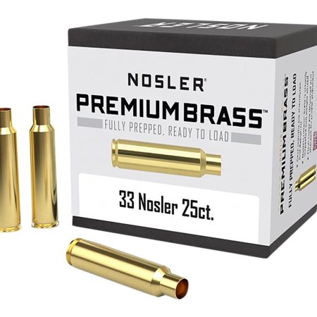 Nosler 10222 Premium Brass Unprimed Cases 33Nosler Rifle Brass 25/Box