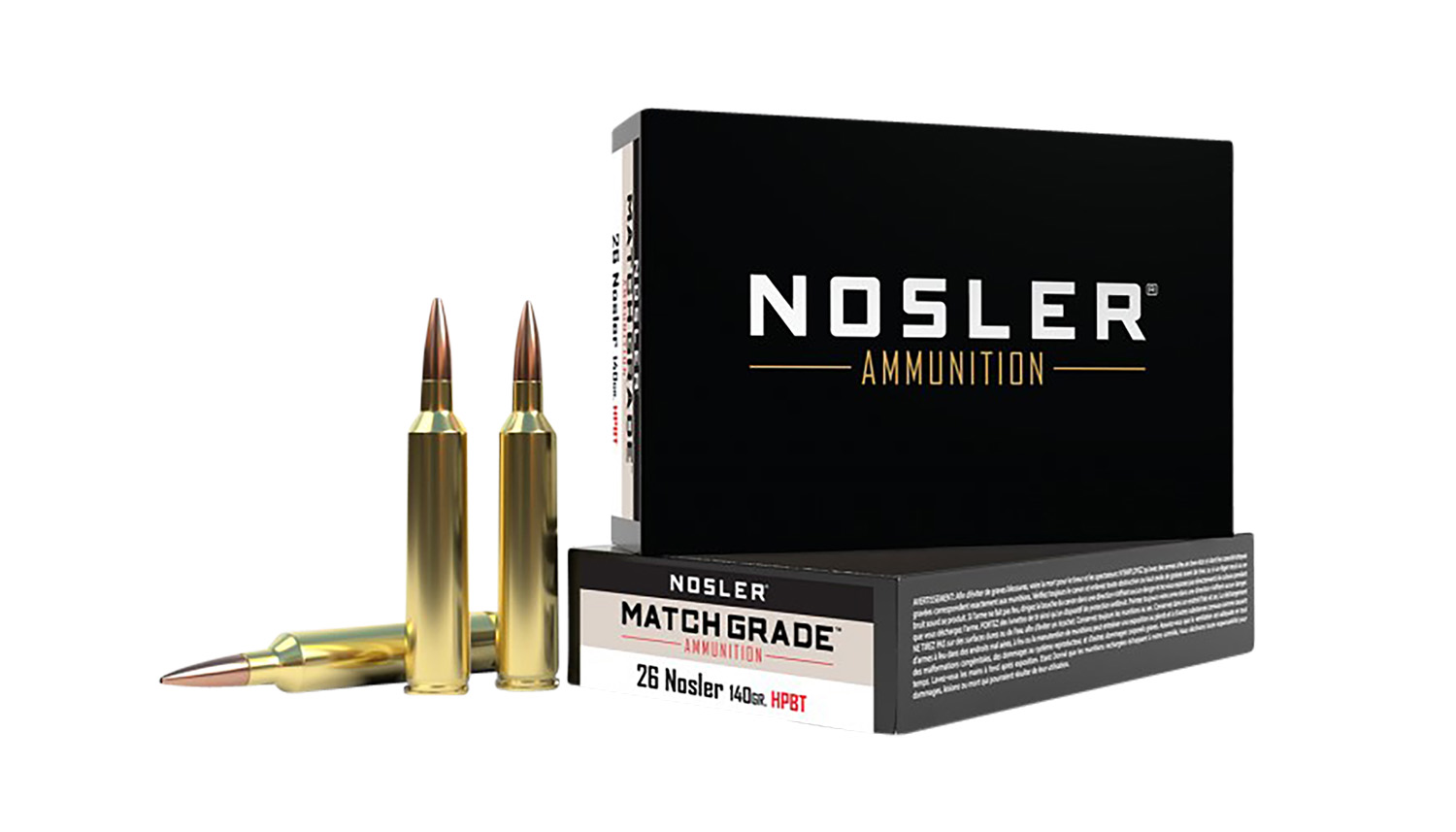 Nosler 51288 Match Grade 26Nosler 140gr Custom Competition Hollow Point Boat Tail 20 Per Box/10 Case
