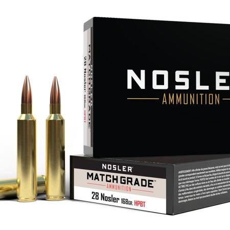 Nosler 51287 Match Grade 28Nosler 168gr Custom Competition Hollow Point Boat Tail 20 Per Box/10 Case