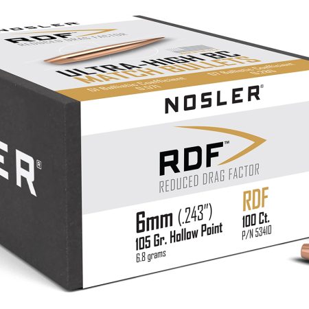 Nosler 53410 RDF Match 6mm 105gr Hollow Point Boat Tail 100/Box