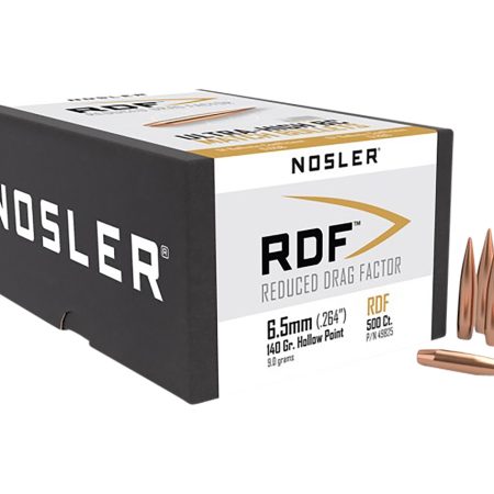 Nosler 49825 RDF Match 6.5Creedmoor 140gr Hollow Point Boat Tail 500/Box