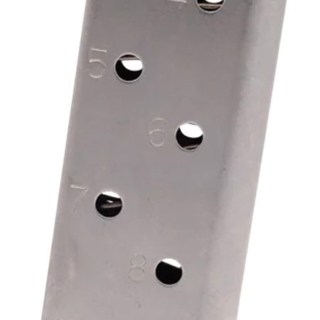 CMC Products 15150 Power Mag 10rd 45 ACP Fits 1911 Government Stainless Steel w/ Black Base Pad