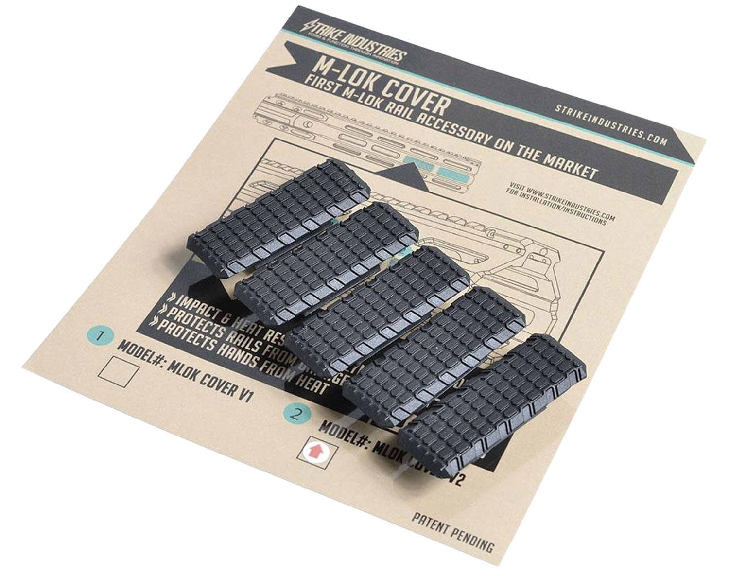 Strike Industries MLOKCOVERV M-LOK Cover V2 Black