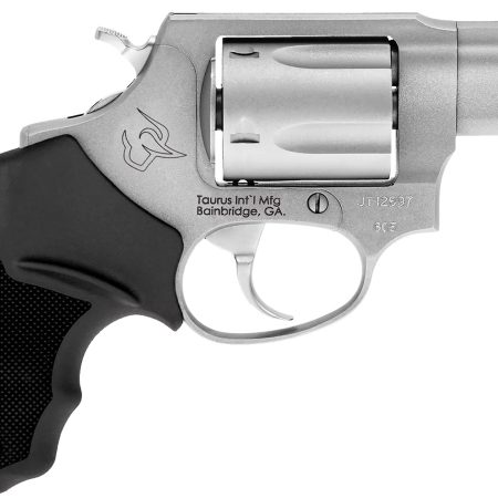 Taurus 2-605029 605  Small 357 Mag/38 Special +P 5 Shot 2" Matte Stainless Steel Barrel, Cylinder & Frame, Black Finger Grooved Rubber Grip, Transfer Bar Safety, Exposed Hammer