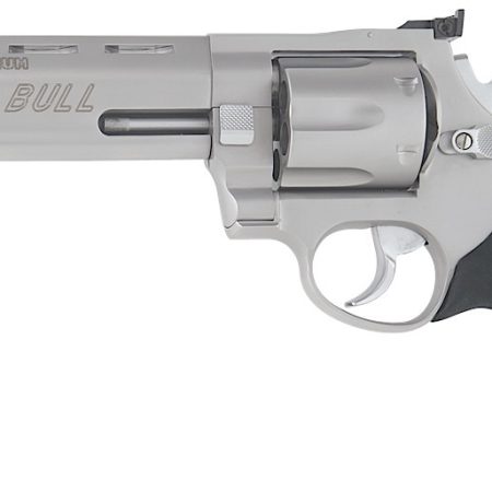 Taurus 2-444069 444 Raging Bull Large 44 Rem Mag 6 Shot 6.50" Matte Stainless Steel Ported Barrel, Cylinder & Frame, Black Rubber Grip, Transfer Bar Safety, Exposed Hammer