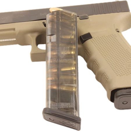 ETS Group GLK1710 Pistol Mags  10rd 9mm Luger Compatible w/ Glock 17/18/19/26/45/34 Clear Polymer