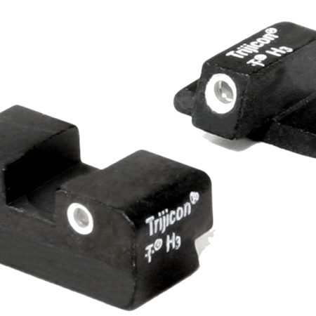 Trijicon 600448 Bright & Tough Night Sights  Green/Tritium White Outline Front Sight-Green/Tritium White Outline Rear Sight Sig Sauer P225/P226/P228 #8 Front/#8 Rear