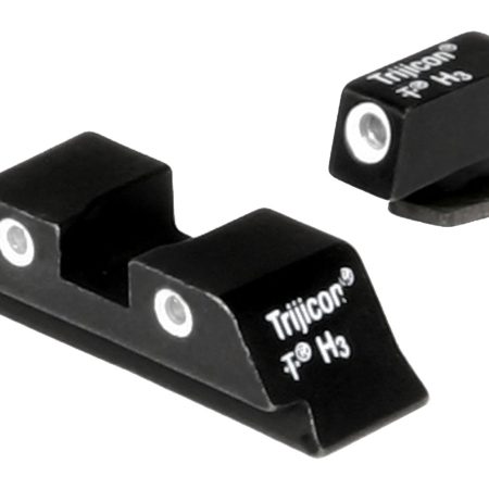 Trijicon 600210 Bright & Tough Night Sights Green/Tritium White Outline Front Sight-Green/Tritium White Outline Rear Sight Glock 17/17L/19 Standard Frame