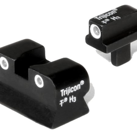 Trijicon 600145 Bright & Tough Night Sights  Green/Tritium White Outline Front Sight-Green/Tritium White Outline Rear Sight Colt 1911 0.055 Tang