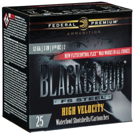 Federal PWBXH1432 Black Cloud FS High Velocity 12Gauge 3" 1 1/8oz 2Shot 25 Per Box/10 Case