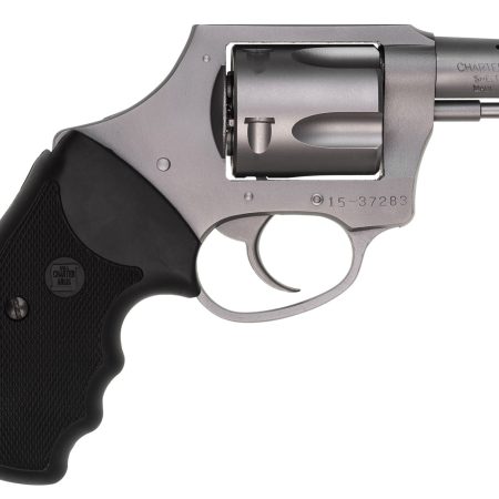 Charter Arms 74429 Boomer Large 44 Special, 5 Shot 2" Matte Stainless Steel Ported/Tapered Barrel, Matte Stainless Cylinder & Frame w/Black Finger Grooved Rubber Grip