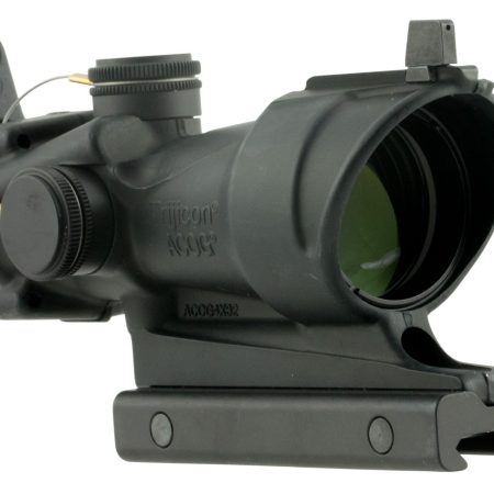 Trijicon 100091 ACOG  Black Hardcoat Anodized 4x32mm Illuminated Amber Crosshair 223 Reticle