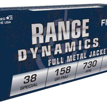 Fiocchi 38G Range Dynamics 38Special 158gr Full Metal Jacket 50 Per Box/20 Case