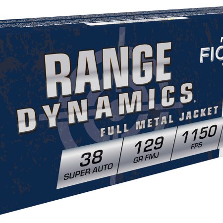 Fiocchi 38SA Range Dynamics  38Super 129gr Full Metal Jacket 50 Per Box/20 Case