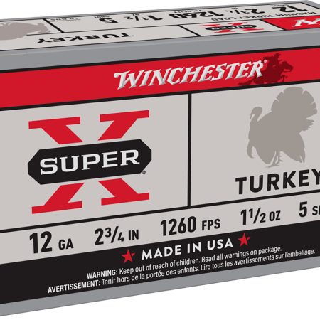 Winchester Ammo X12MT5 Super X Magnum Turkey 12Gauge 2.75" 1 1/2oz Copper Plated 5Shot 10 Box/10 Case
