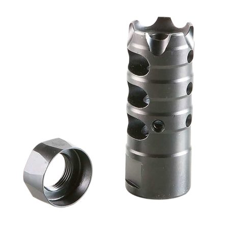 Patriot Ordnance Factory 00308 Triple Port Muzzle Brake Black Nitride 1/2"x28 Threads, 223 Rem 5.56x45mm NATO