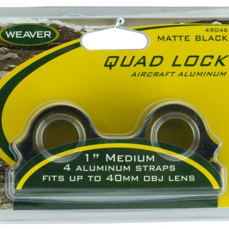 Weaver Mounts 49046 Quad Lock Detachable Rings Matte Black 1" Medium