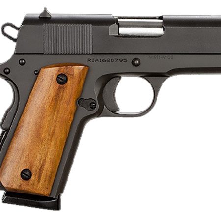 Rock Island 51416MA GI Standard CS *MA Compliant 45 ACP Caliber with 3.50" Barrel, 7+1 Capacity, Overall Black Parkerized Finish Steel, Beavertail Frame, Serrated Slide & Wood Grip