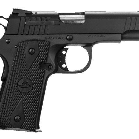 Rock Island 51912 Baby Rock GI Standard CS 380 ACP Caliber with 3.75" Barrel, 7+1 Capacity, Overall Black Parkerized Finish Steel, Beavertail Frame, Serrated Slide & Black Rubber Grip