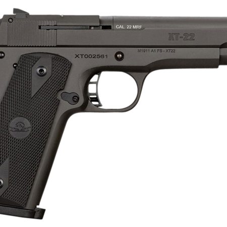 Rock Island 51996 XT Magnum 22 Mag 14+1 5" Bull Barrel, Black Parkerized Serrated Slide, Steel Frame w/Beavertail, Black Rubber Grip