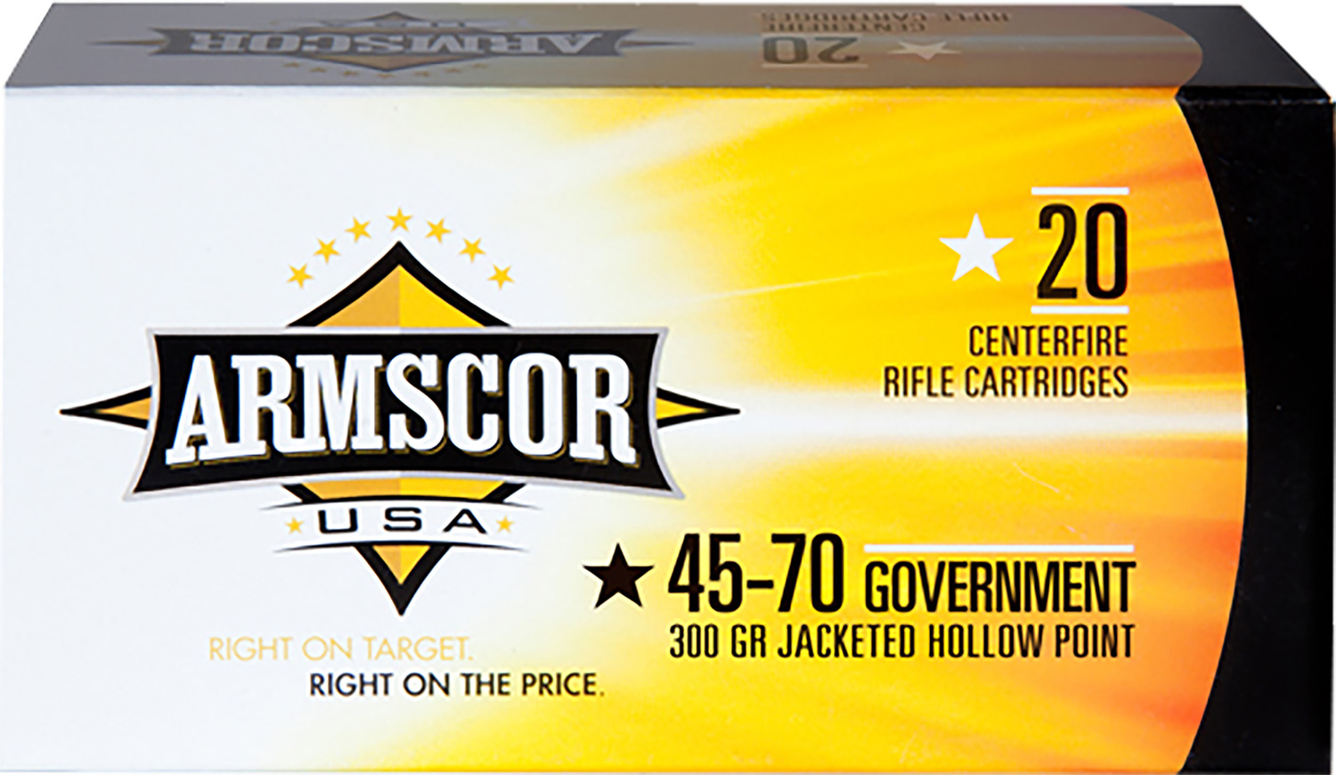 Armscor FAC4570300GR USA 45-70Gov 300gr Jacketed Hollow Point 20 Per Box/10 Case
