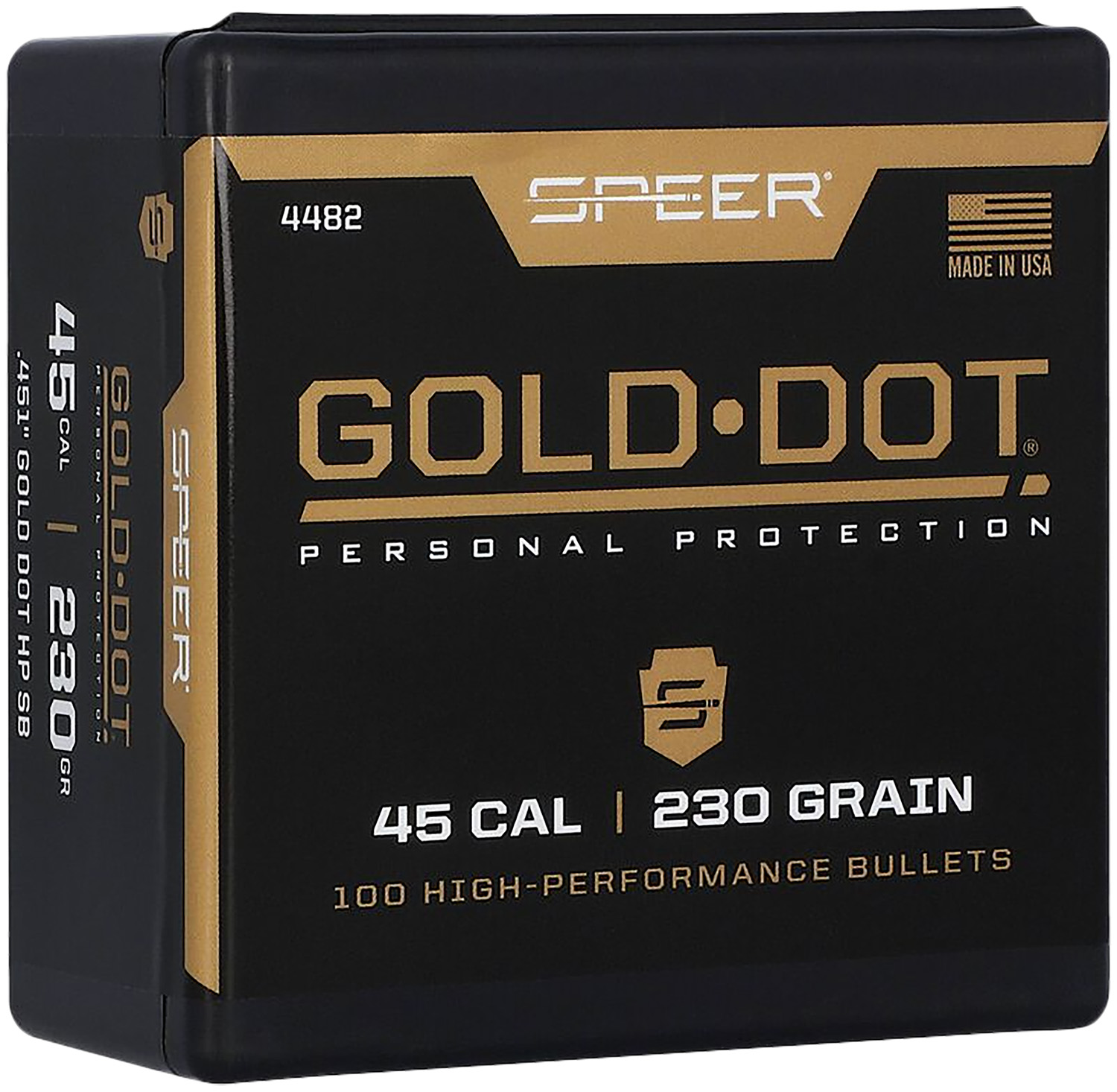 Speer 4482 Gold Dot Personal Protection 45Cal 230gr Hollow Point 100 Per Box/5 Case
