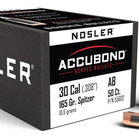 Nosler 55602 AccuBond 30Cal 165gr Spitzer Point 50/Box