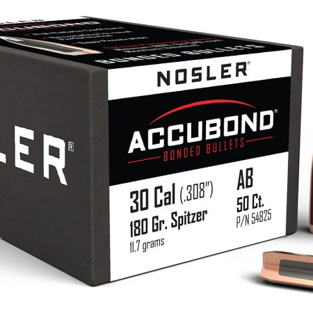 Nosler 54825 AccuBond  30Cal 180gr Spitzer Point 50/Box