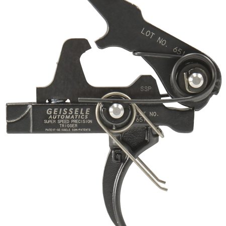 Geissele Automatics 05400 SSP  Single-Stage Curved Trigger with 3-3.75 lbs Draw Weight & Black Oxide Finish for AR-Platform