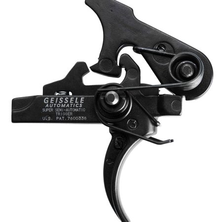 Geissele Automatics 05101 SSA  Two-Stage Curved Trigger with 4.25-4.75 lbs Draw Weight & Black Oxide Finish for AR-Platform