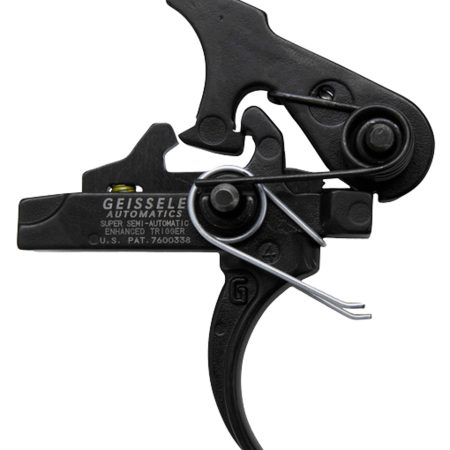 Geissele Automatics 05160 SSA-E  Two-Stage Curved Trigger with 2.90-3.80 lbs Draw Weight & Black Oxide Finish for AR-Platform