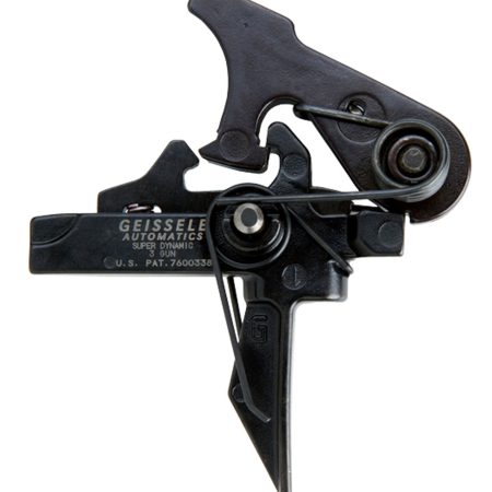 Geissele Automatics 05166 SD 3 Gun Flat Trigger with 4.50-5.50 lbs Draw Weight & Black Oxide Finish for AR-15/AR-10