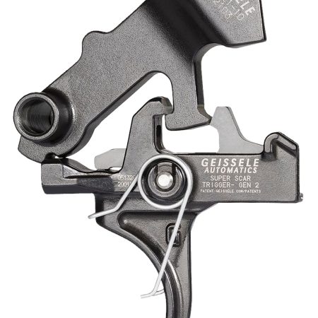 Geissele Automatics 05157 Super Scar  Black Oxide Curved Trigger Two-Stage 3.20-4.60 lbs Draw Weight for FN SCAR