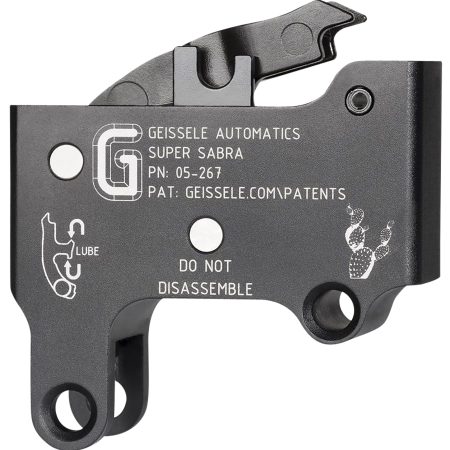 Geissele Automatics 05267 Super Sabra Trigger Pack Two-Stage Curved Trigger with 5.50-7.50 lbs Draw Weight & Black Oxide Finish for IWI Tavor, X95