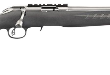 Ruger 8352 American Rimfire Full Size 22 WMR 9+1 18" Satin Stainless Steel Threaded Barrel & Receiver w/Scope Rail, Black Fixed Synthetic Stock, Right Hand