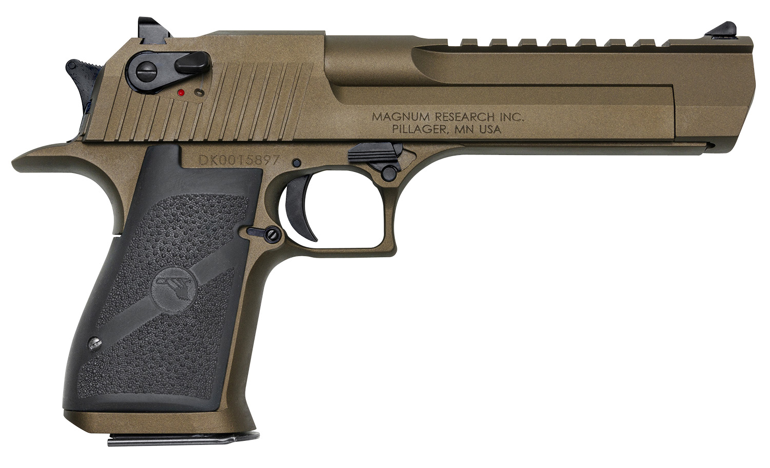 Magnum Research DE50BB Desert Eagle Mark XIX 50 AE 6" 7+1 Burnt Bronze Cerakote Carbon Steel Frame & Slide Black Rubber Grip
