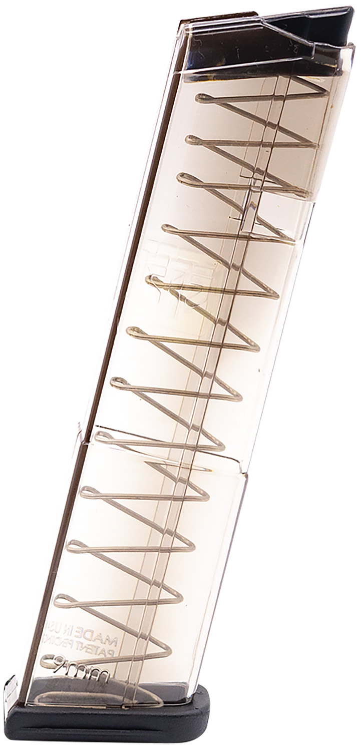 ETS Group GLK4312 Pistol Mags 12rd 9mm Luger Compatible w/ Glock 43 Clear Polymer