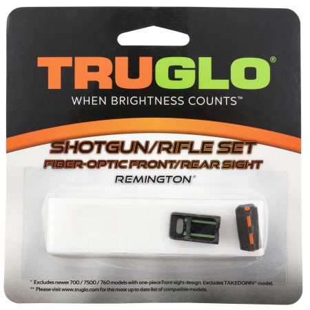 TruGlo TG110W Fiber-Optic Sights For Remington Black | Red Fiber Optic Front Sight | Green Fiber Optic Rear Sight