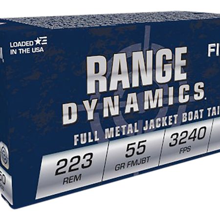 Fiocchi 223A Range Dynamics 223Rem 55gr Full Metal Jacket Boat Tail 50 Per Box/20 Case