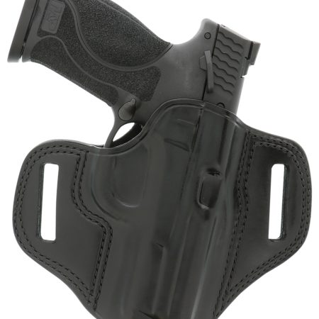 Galco CM212B Combat Master  OWB Black Leather Belt Slide Fits 1911 Right Hand