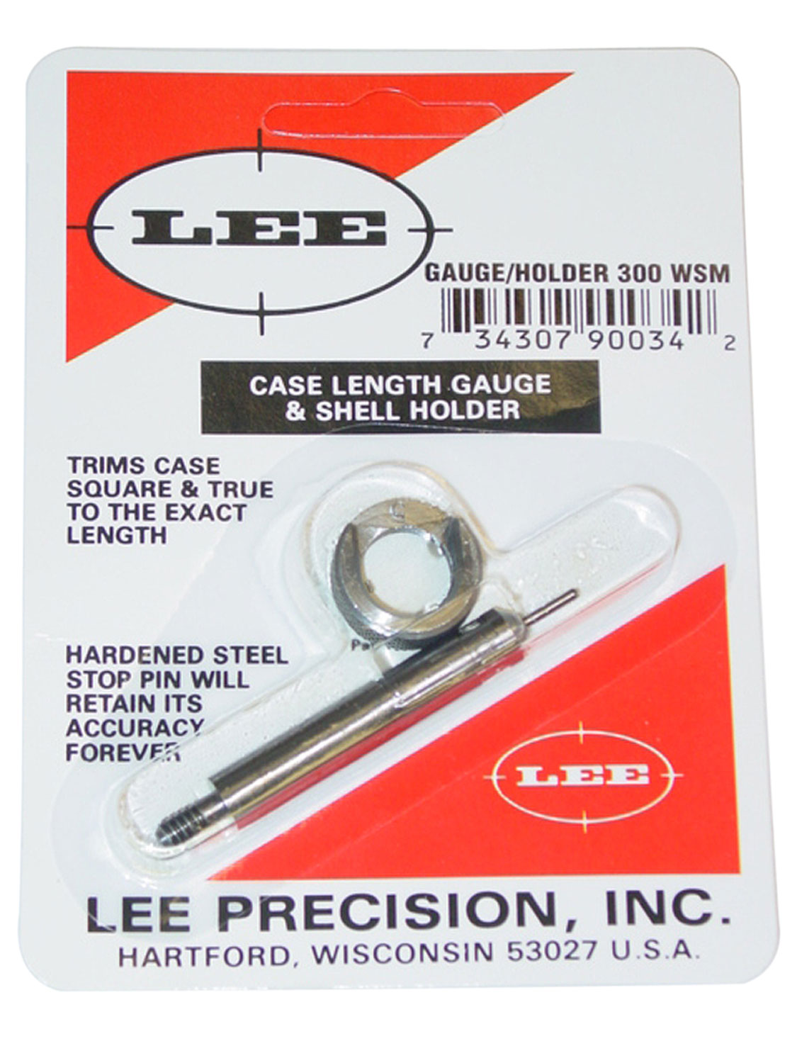 Lee Precision 90034 Case Length Gauge Silver 300 WSM Steel