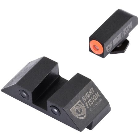 Night Fision GLK003003OGZ Tritium Night Sights For Glock  Green Tritium Orange Outline Front Sight- Green Tritium Black Outline Rear Sight Glock 42/43/43X