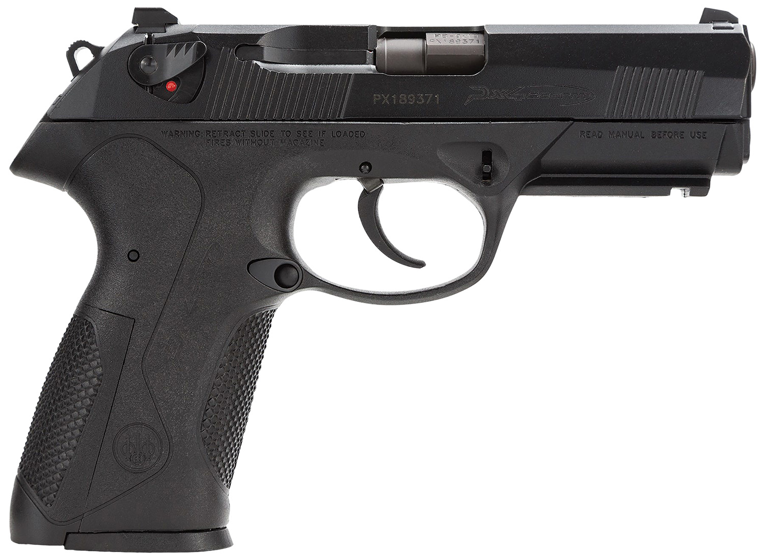 Beretta USA JXF9G20CA Px4 Storm *CA Compliant Full Size Frame 9mm Luger 10+1, 4.10" Black Steel Barrel, Black Bruniton Serrated Steel Slide, Black Polymer Frame w/Picatinny Rail, Ambidextrous